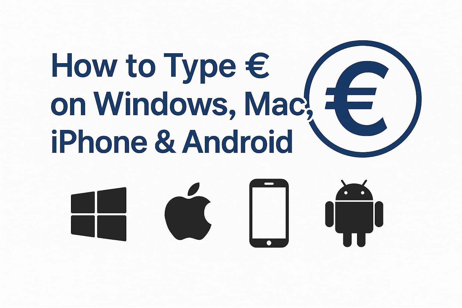 How to type the euro sign on Windows, Mac, and mobile