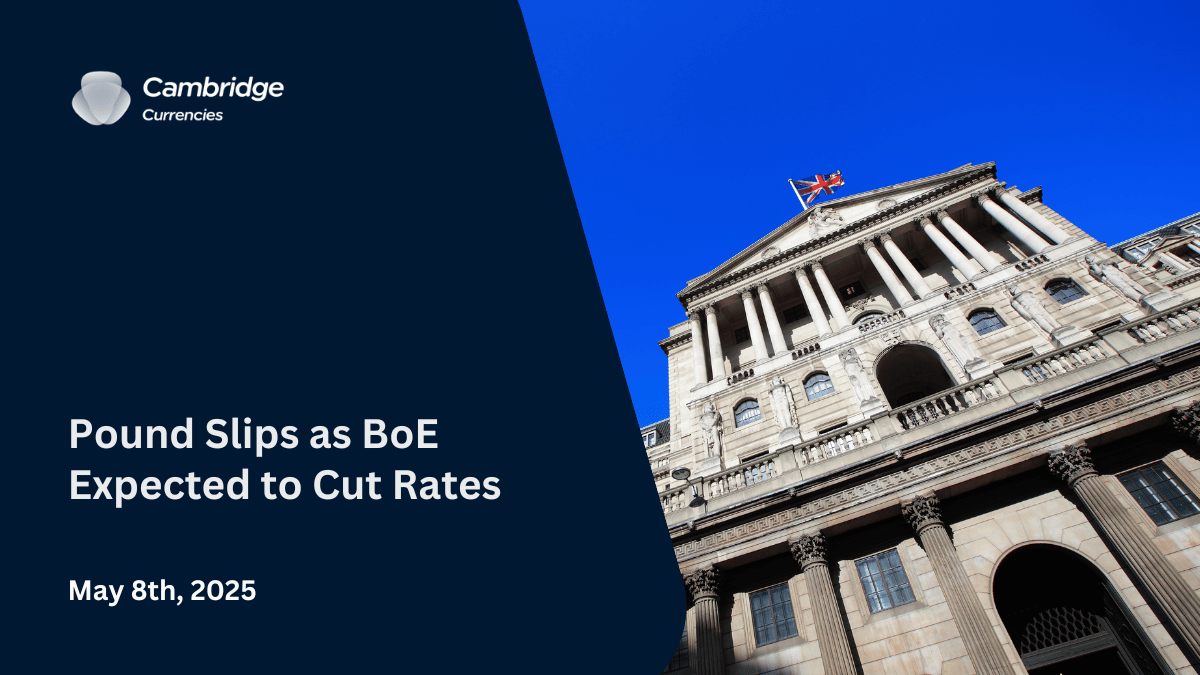 Pound Slips as BoE Expected to Cut Rates