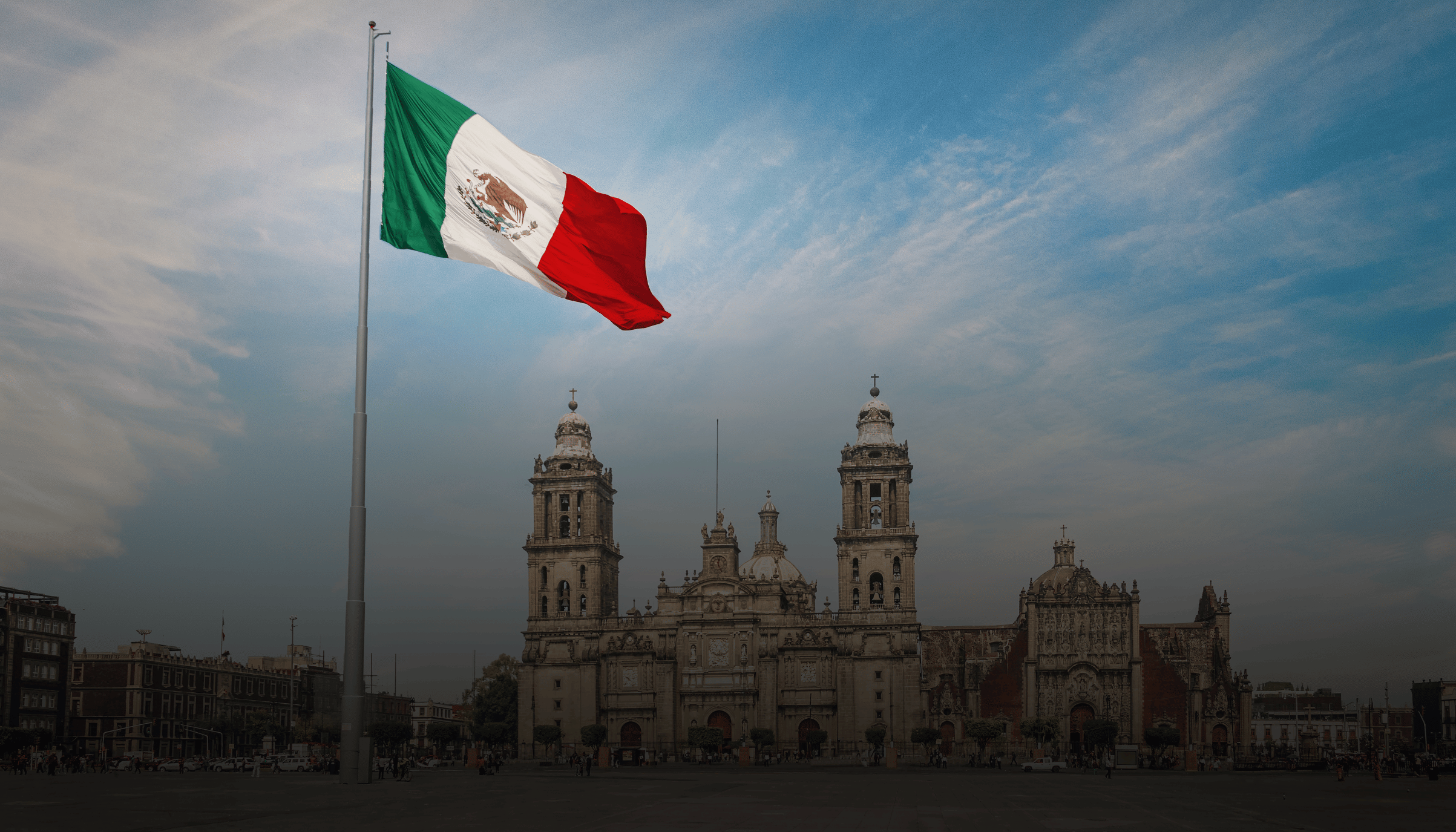 Mexico with a flag