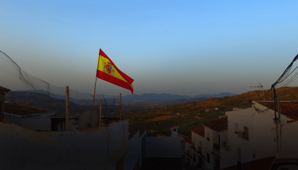 Spain with a flag